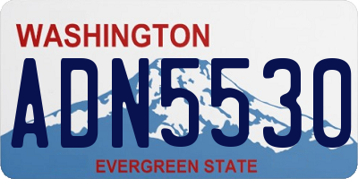 WA license plate ADN5530