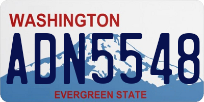 WA license plate ADN5548