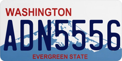 WA license plate ADN5556