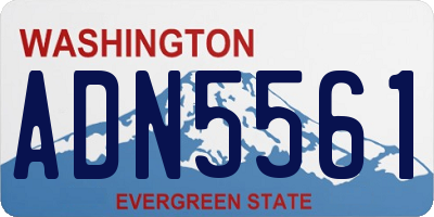 WA license plate ADN5561