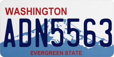 WA license plate ADN5563