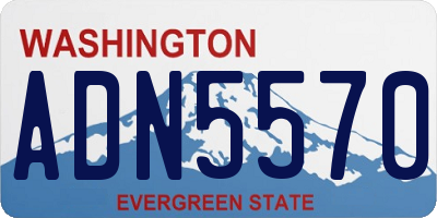 WA license plate ADN5570