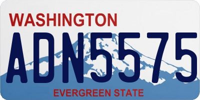 WA license plate ADN5575