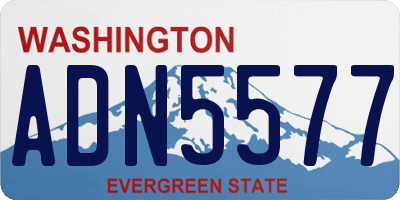 WA license plate ADN5577