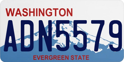 WA license plate ADN5579