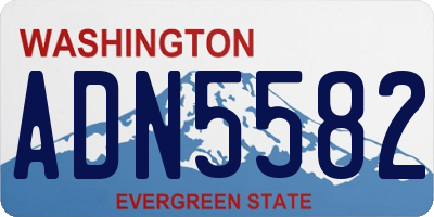 WA license plate ADN5582