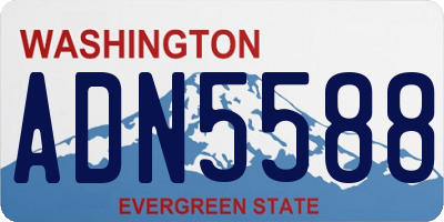 WA license plate ADN5588