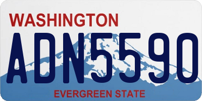 WA license plate ADN5590