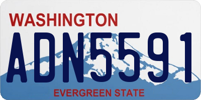 WA license plate ADN5591