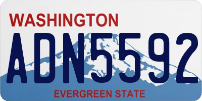 WA license plate ADN5592