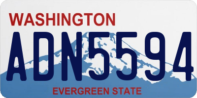 WA license plate ADN5594