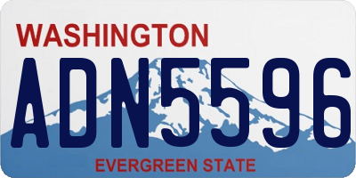 WA license plate ADN5596