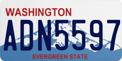 WA license plate ADN5597