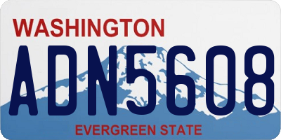 WA license plate ADN5608