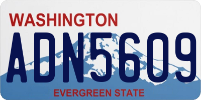 WA license plate ADN5609