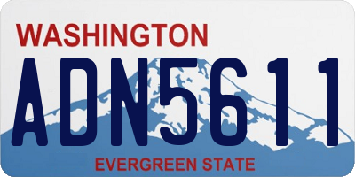 WA license plate ADN5611
