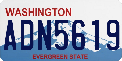 WA license plate ADN5619
