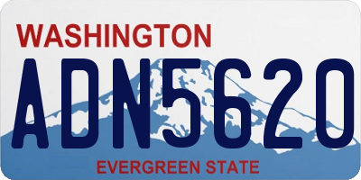 WA license plate ADN5620