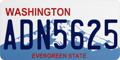 WA license plate ADN5625
