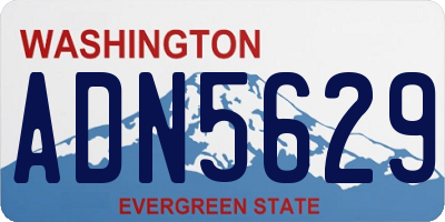 WA license plate ADN5629
