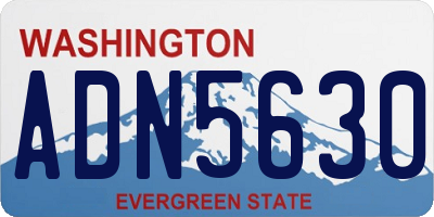 WA license plate ADN5630