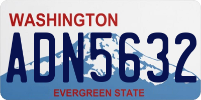 WA license plate ADN5632