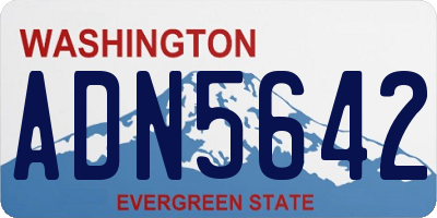 WA license plate ADN5642