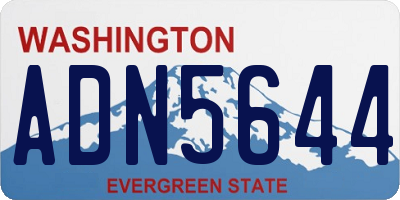 WA license plate ADN5644