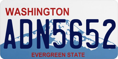 WA license plate ADN5652
