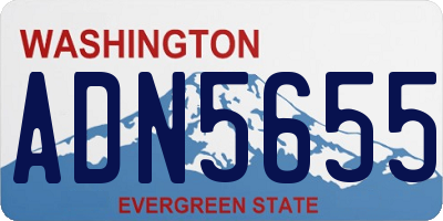WA license plate ADN5655