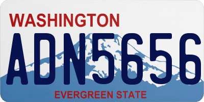 WA license plate ADN5656