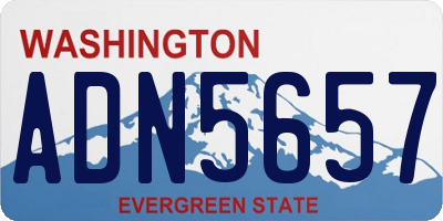 WA license plate ADN5657