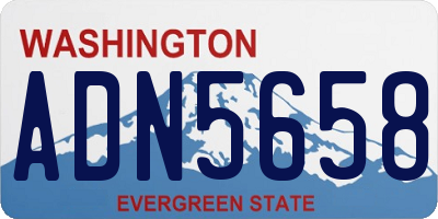 WA license plate ADN5658