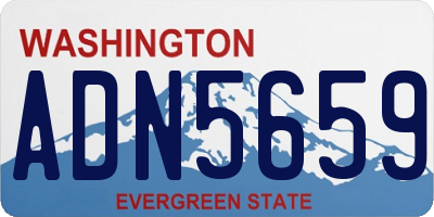 WA license plate ADN5659
