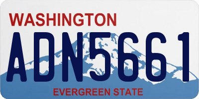 WA license plate ADN5661