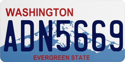 WA license plate ADN5669