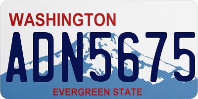 WA license plate ADN5675