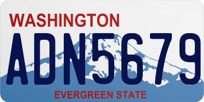 WA license plate ADN5679
