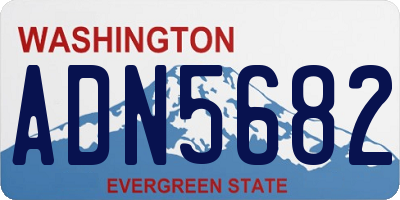 WA license plate ADN5682