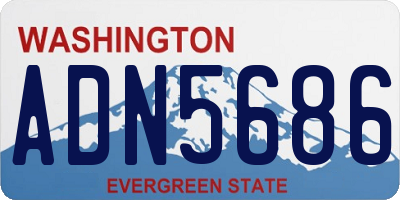 WA license plate ADN5686