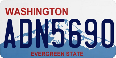 WA license plate ADN5690