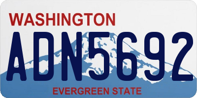 WA license plate ADN5692