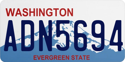 WA license plate ADN5694