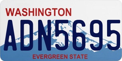 WA license plate ADN5695