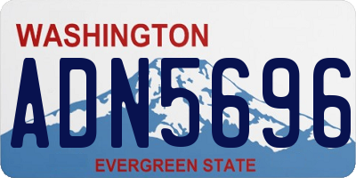WA license plate ADN5696