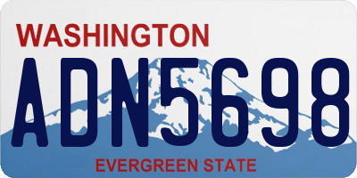 WA license plate ADN5698