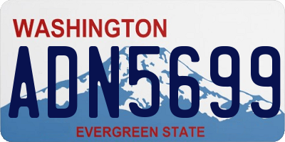WA license plate ADN5699