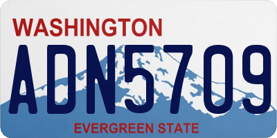 WA license plate ADN5709