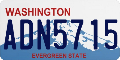 WA license plate ADN5715
