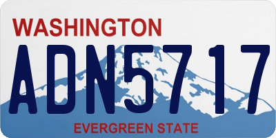 WA license plate ADN5717